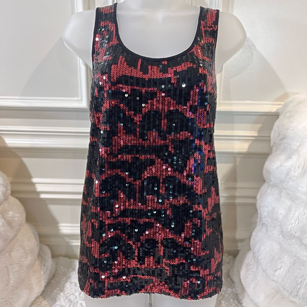 Forever 21 Sequins Animal Print Style Tank Top, Small